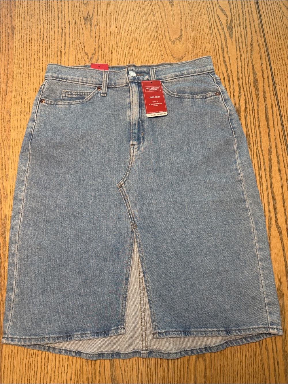 Levi's Light Blue Men's Denim Jeans Skirt with Front Slit